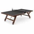 Tavolo da ping pong pieghevole da interno 274 × 152,5 × 76 cm, nero, marrone e argento