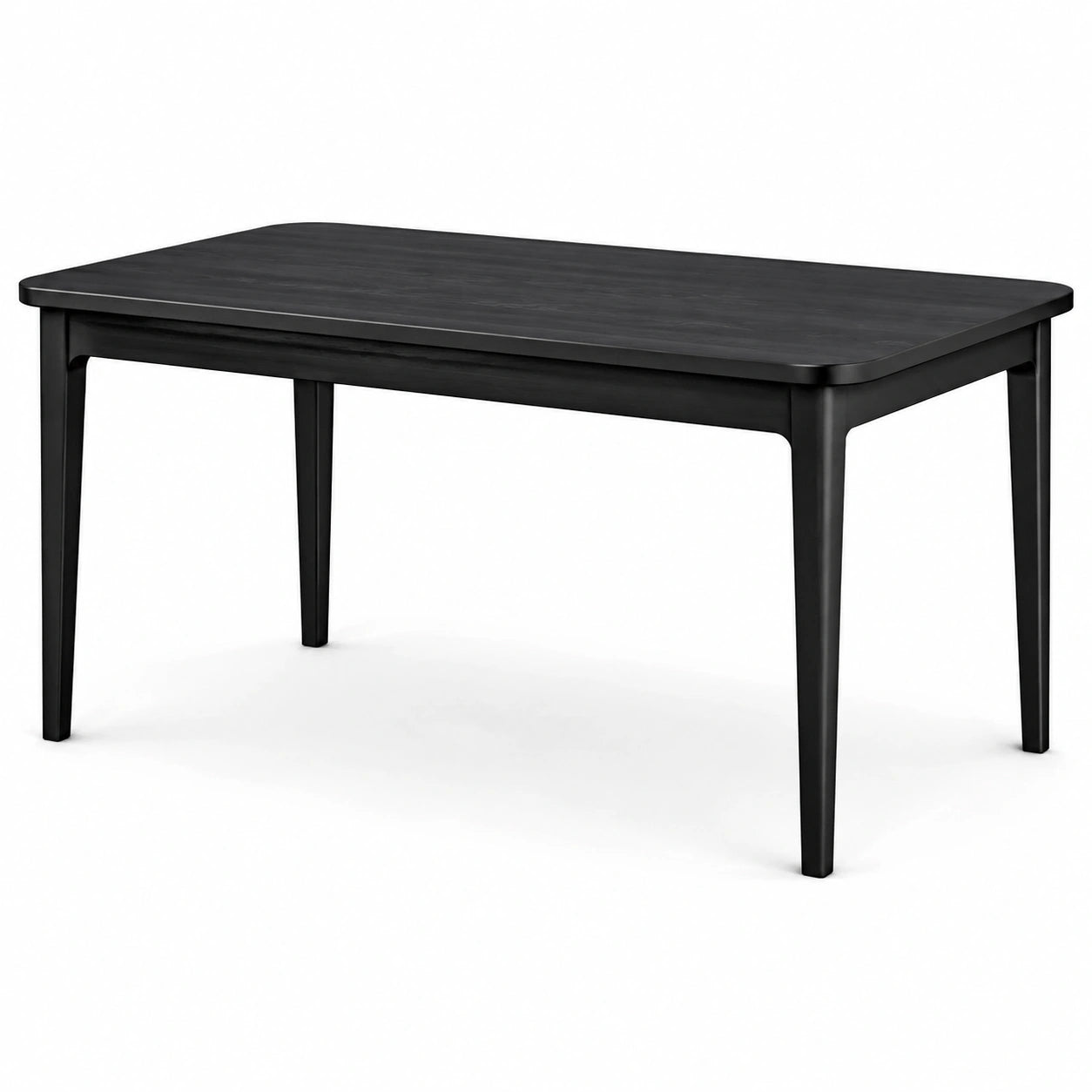 Tavolo da pranzo rettangolare in legno nero, 140 × 80 × 75 cm, stile moderno